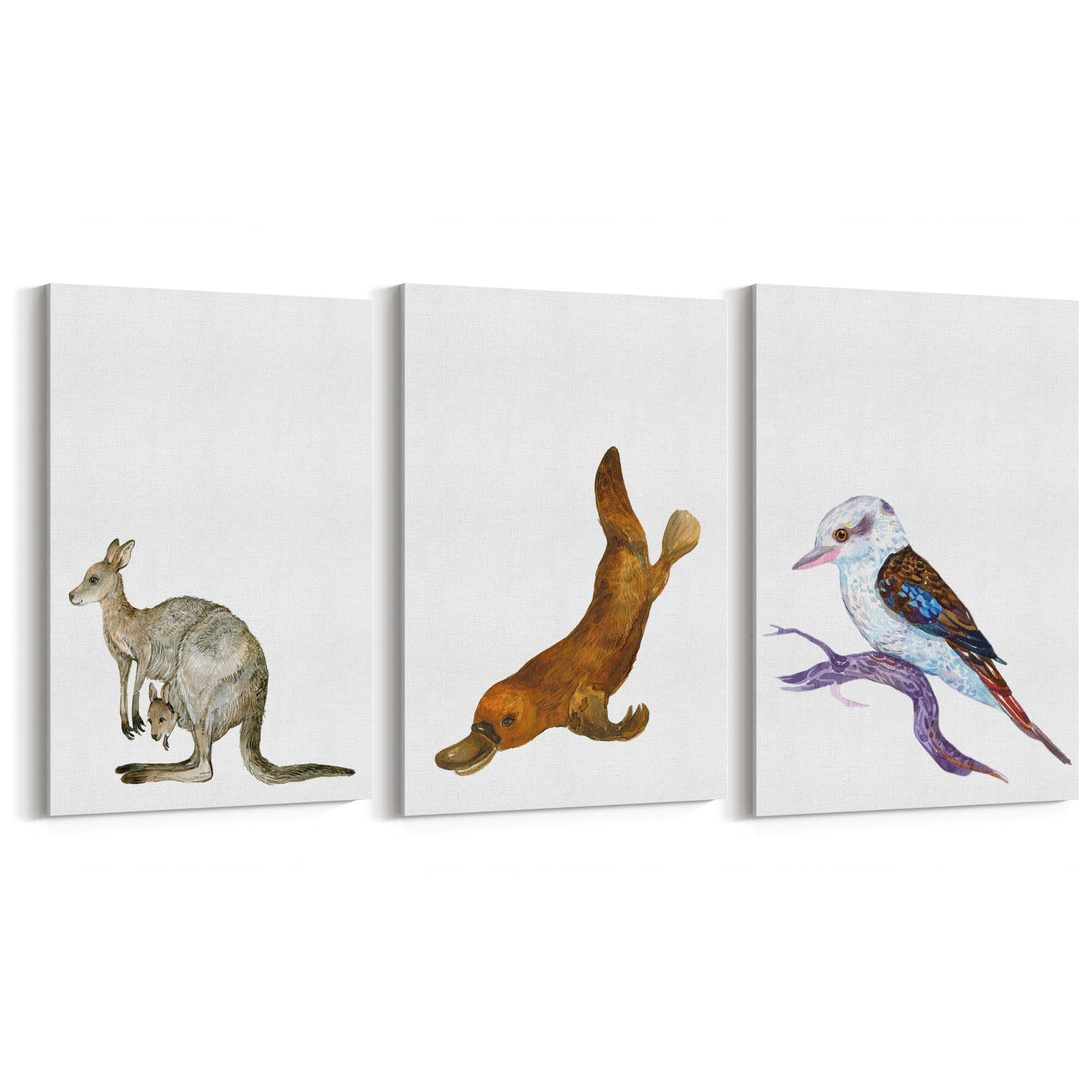 Set of Australian Animals Nursery Cute Wall Art #2 - The Affordable Art Company