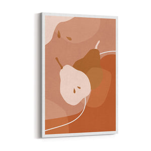 Minimal Pear Abstract Kitchen Cafe Fruit Wall Art - The Affordable Art Company