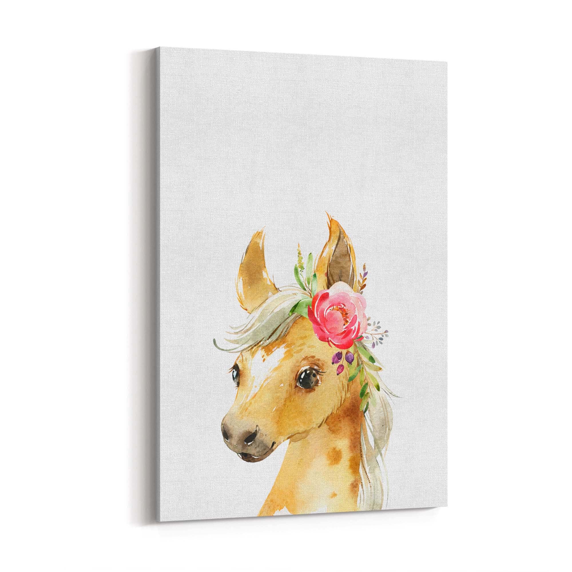 Cute Baby Horse Nursery Animal Gift Wall Art - The Affordable Art Company