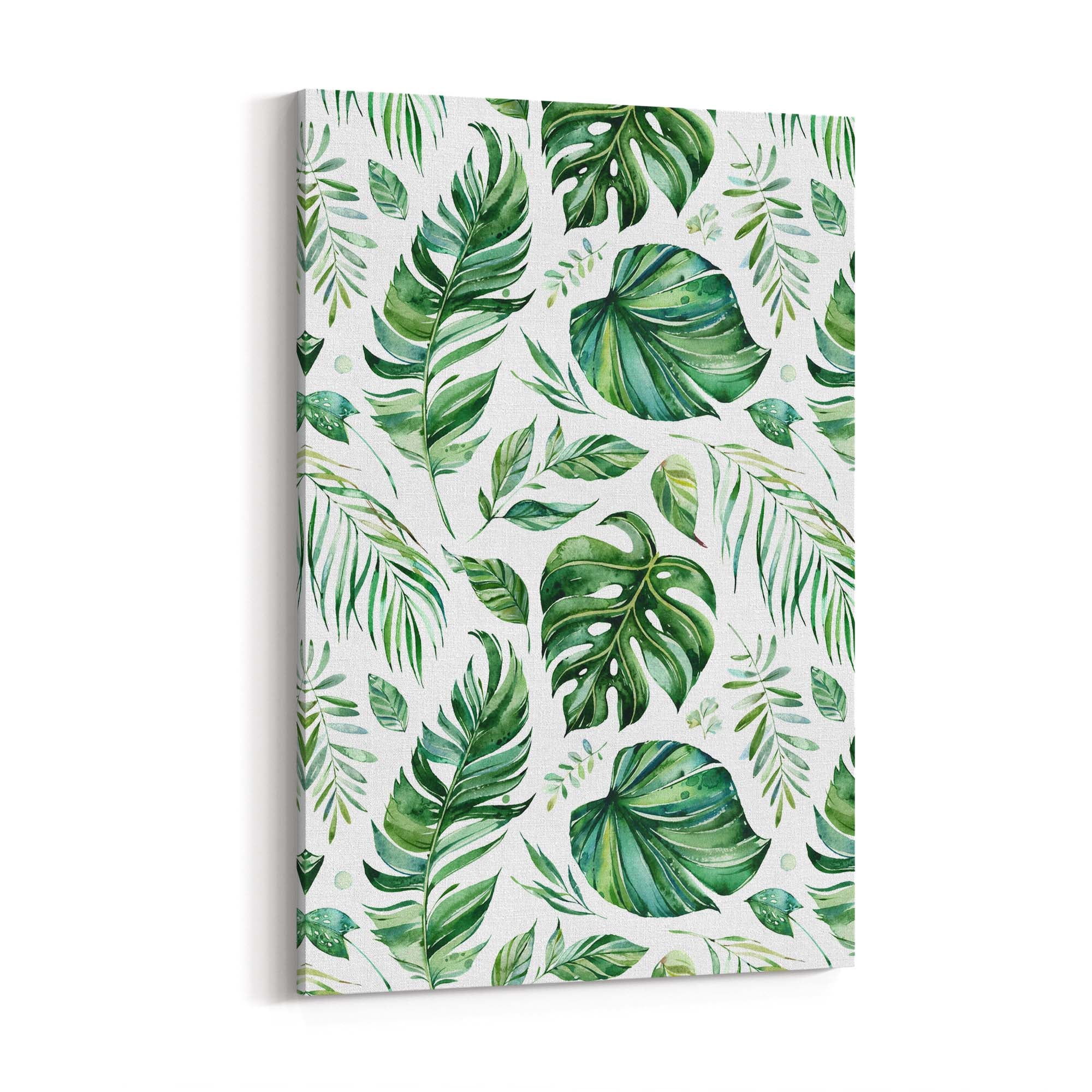 Tropical Leaf Pattern Green Plant Leaves Wall Art #3 - The Affordable Art Company