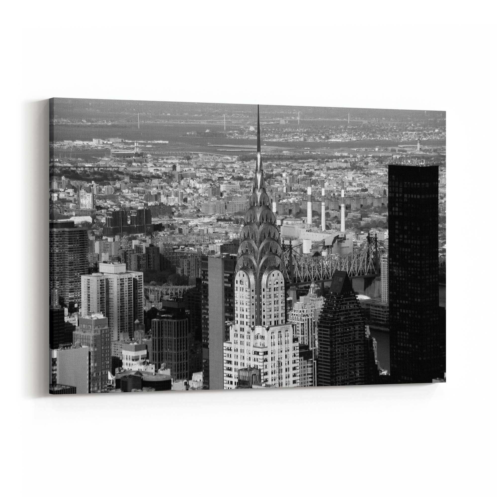 New York City Chrysler Building Black & White Art - The Affordable Art Company