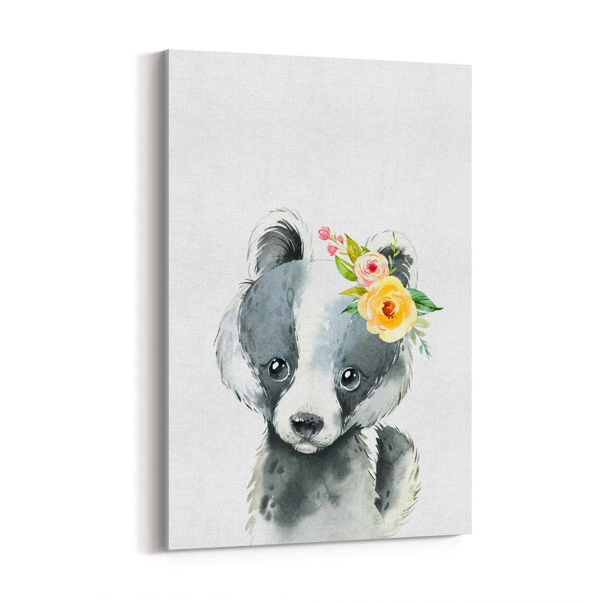 Cute Baby Badger Nursery Animal Gift Wall Art - The Affordable Art Company