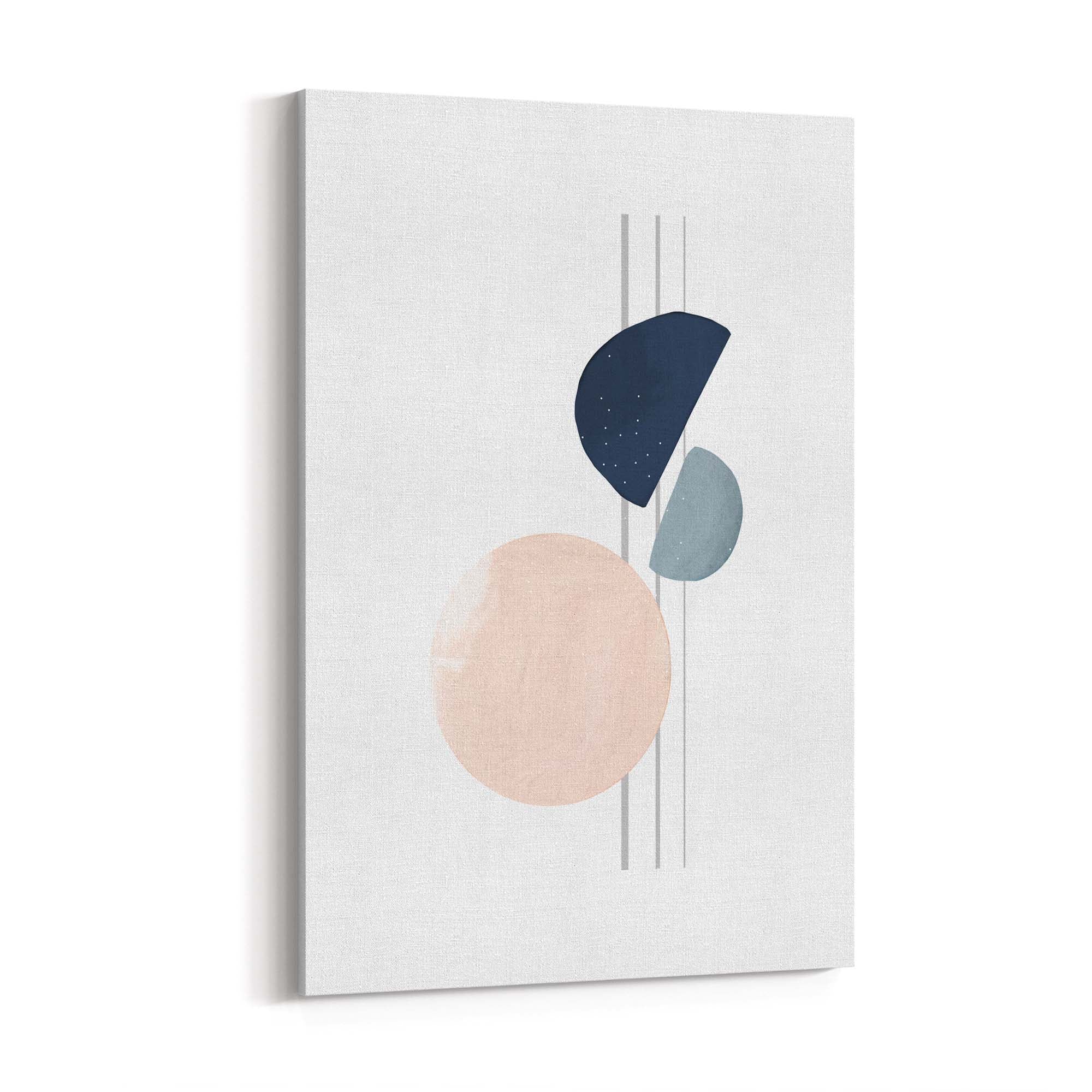 Abstract Art Print - Pastel Full Moon