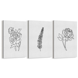 Set of Minimal Plant Abstract Hallway Wall Art #3 - The Affordable Art Company
