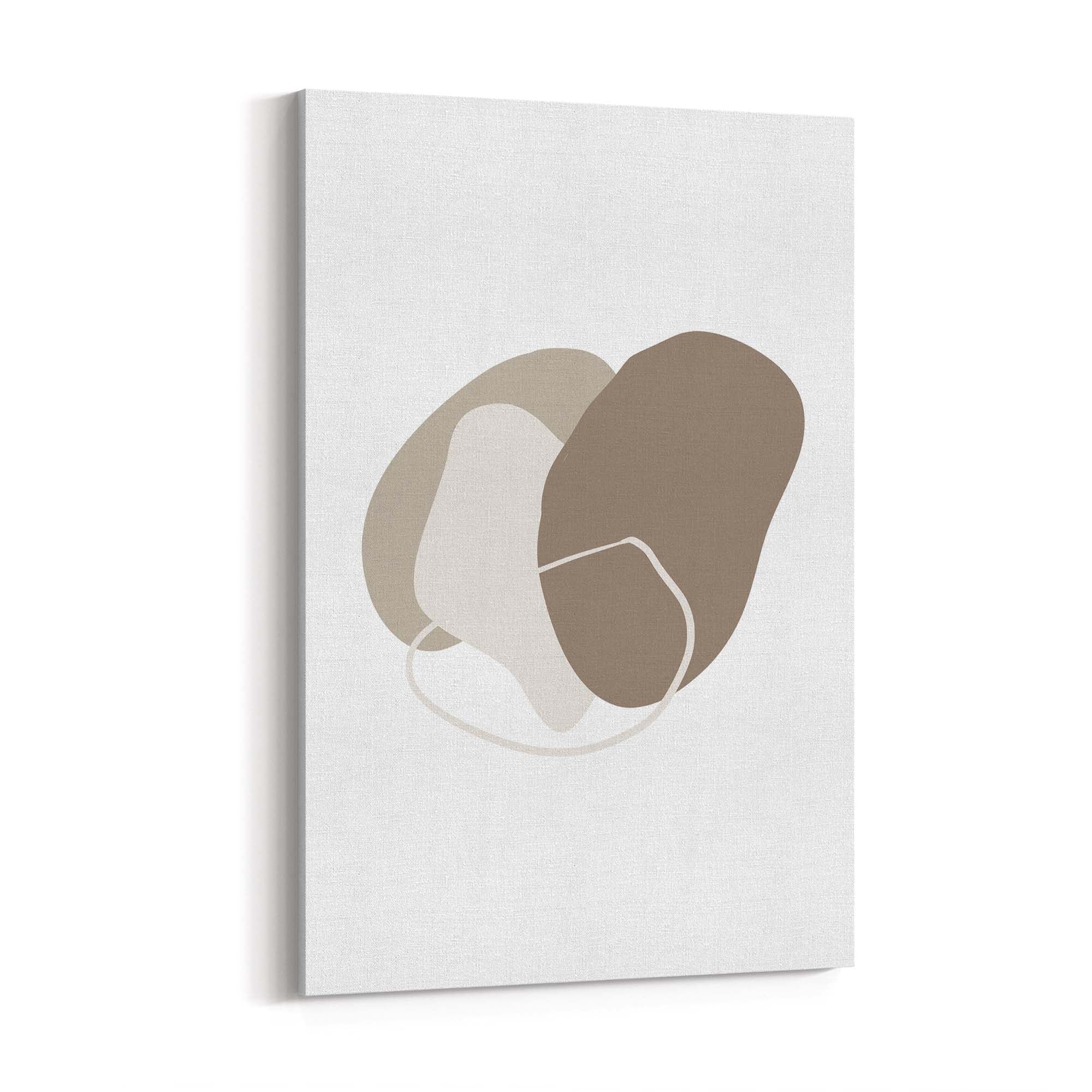 Minimal Black & White Shapes Abstract Wall Art #1 - The Affordable Art Company