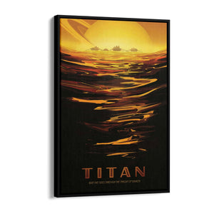 Retro Titan Moon Space NASA Science Wall Art - The Affordable Art Company