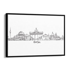 Berlin Germany Cirtscape Drawing Travel Wall Art - The Affordable Art Company