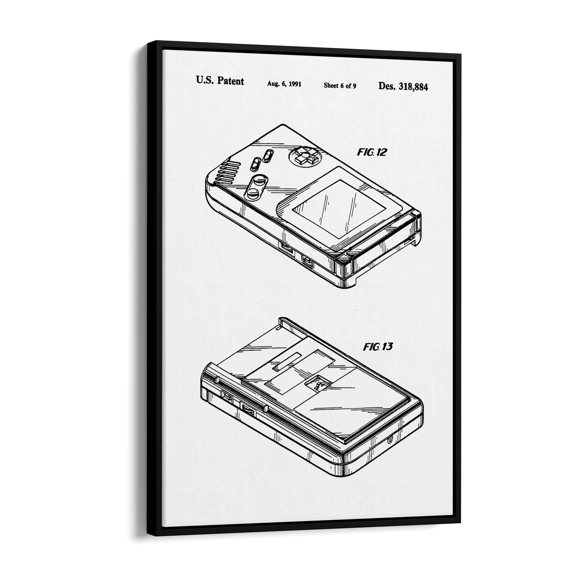 Vintage Game Boy Patent Gift Wall Art #2 - The Affordable Art Company