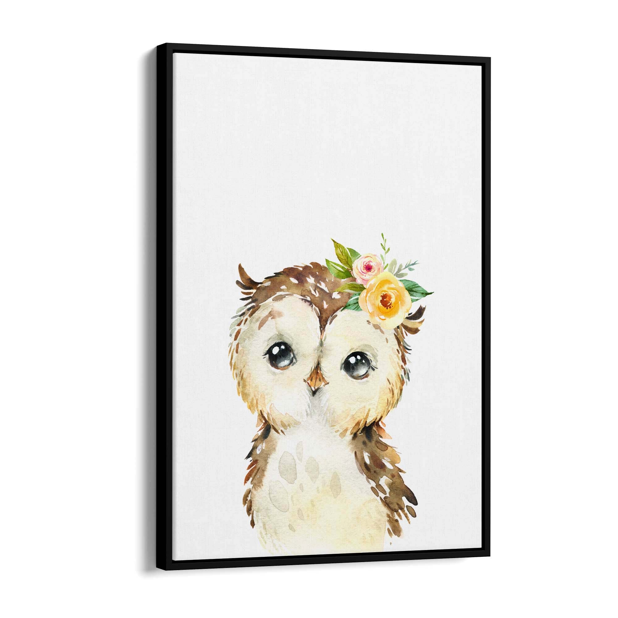 Cute Baby Owl Nursery Animal Gift Wall Art - The Affordable Art Company
