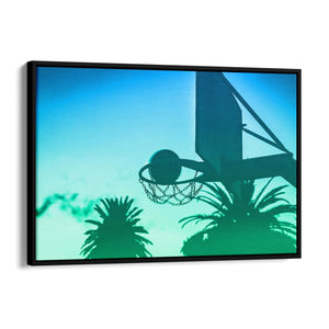 Blue Los Angeles Basketball Photograph Wall Art - The Affordable Art Company