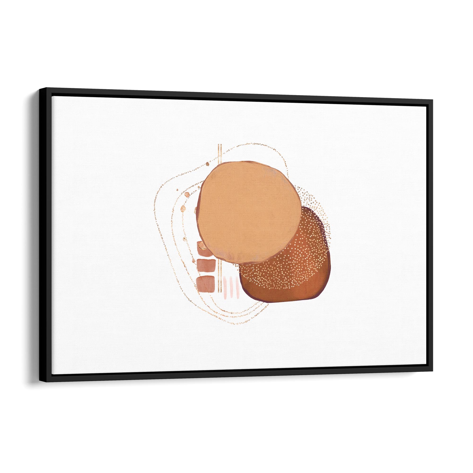 Abstract Wall Art - Bronze Dot Print