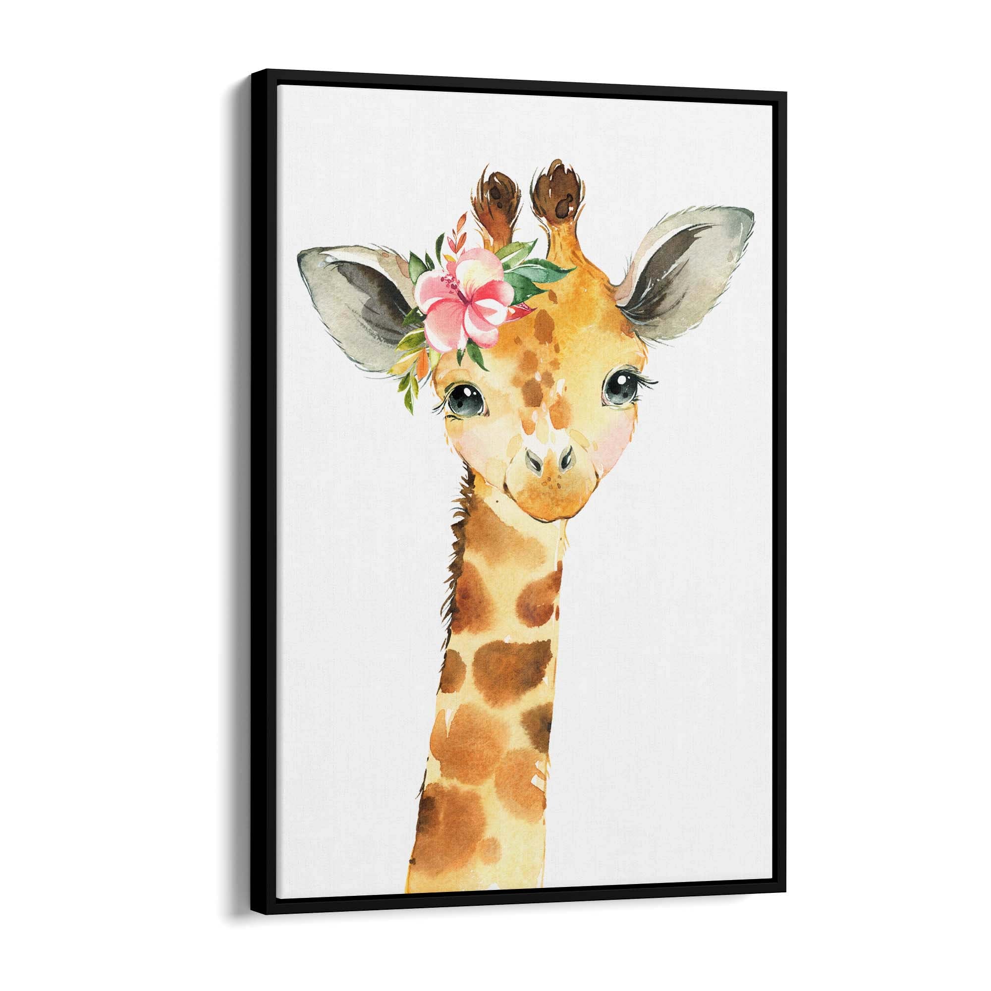 Cute Baby Giraffe Nursery Animal Gift Wall Art - The Affordable Art Company