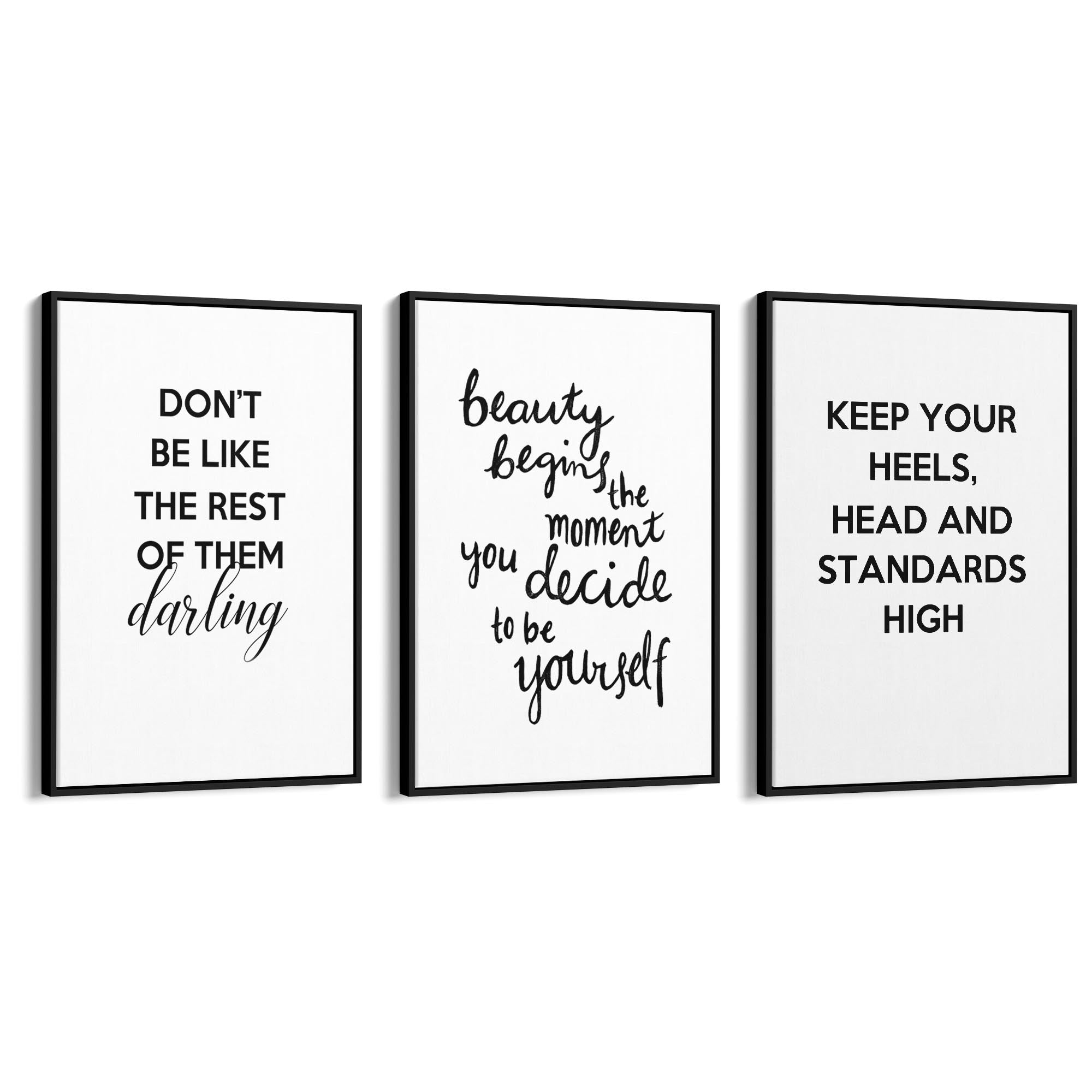 Set of Fashion Quote Girls Bedroom Wall Art - The Affordable Art Company