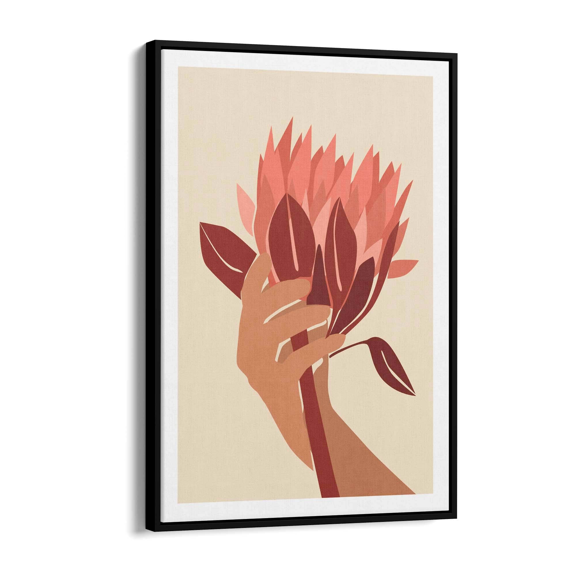 Minimal Floral Abstract Flower Drawing Wall Art #2 - The Affordable Art Company