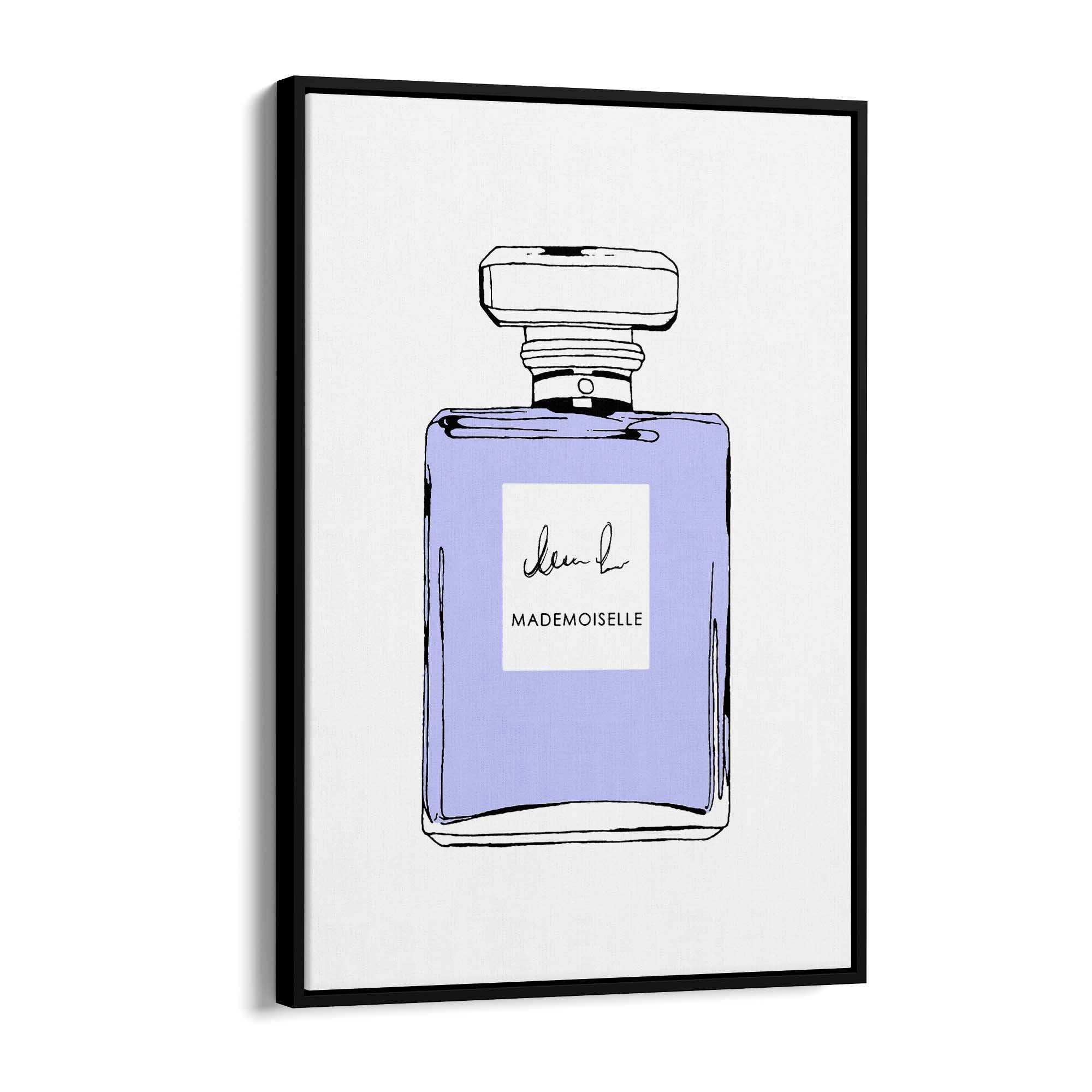 Purple Minimal Perfume Bottle Fashion Wall Art - The Affordable Art Company