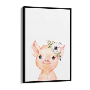Cute Baby Pig Piglet Nursery Animal Gift Wall Art #1 - The Affordable Art Company