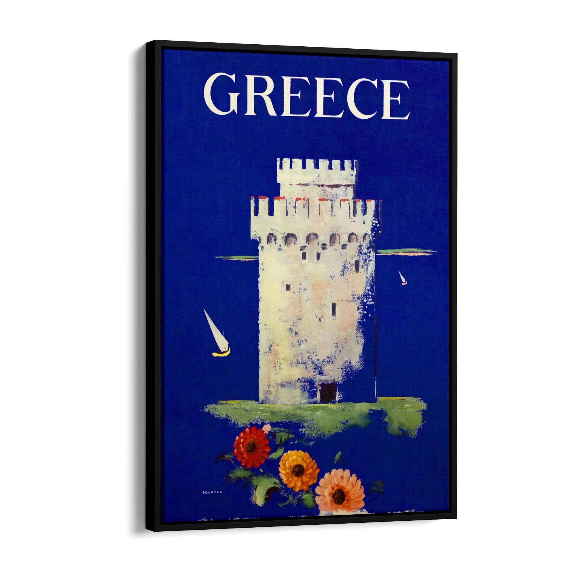 Thessaloniki Greece Vintage Travel Advert Wall Art - The Affordable Art Company