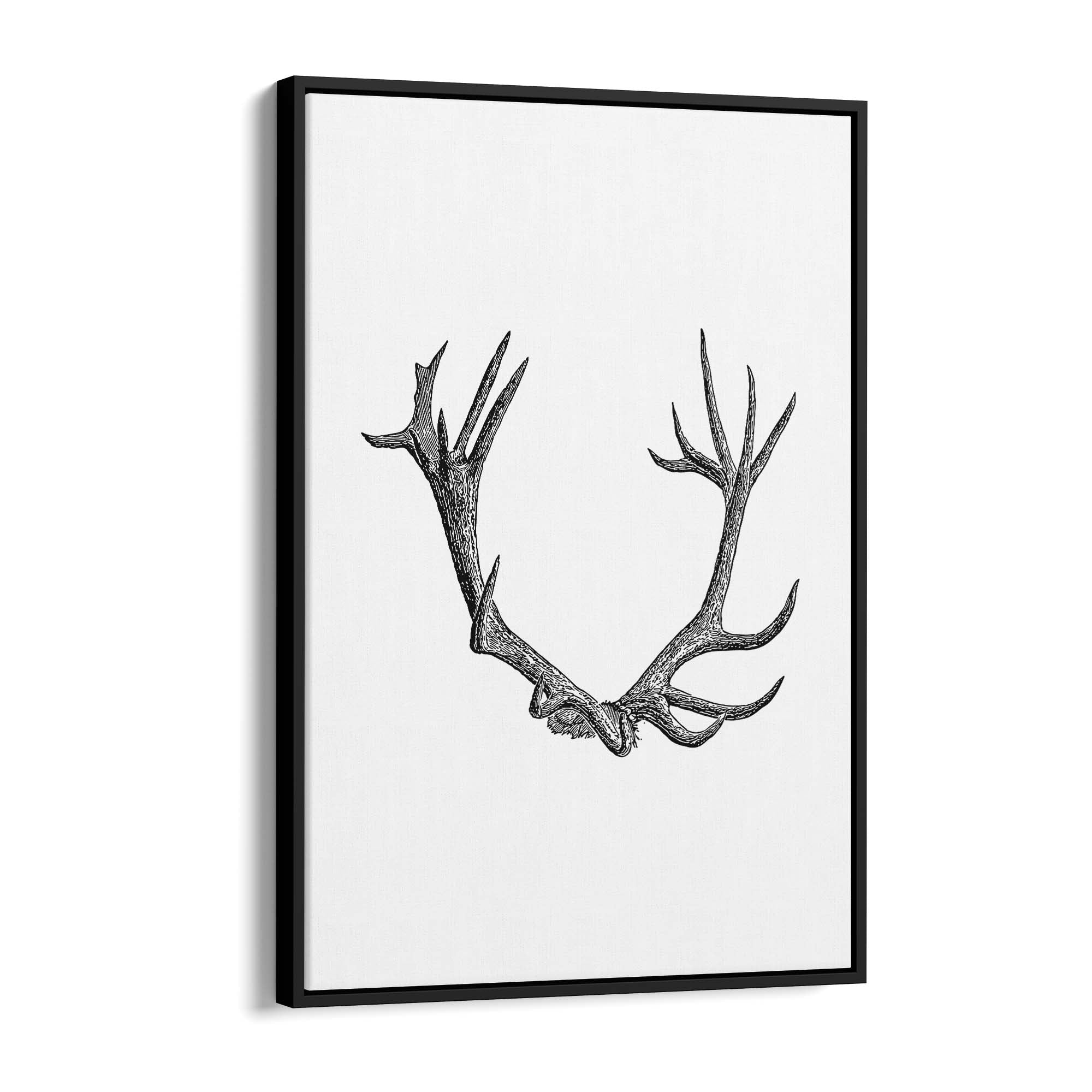 Antlers Hunting Drawing Man Cave Wall Art #1 - The Affordable Art Company