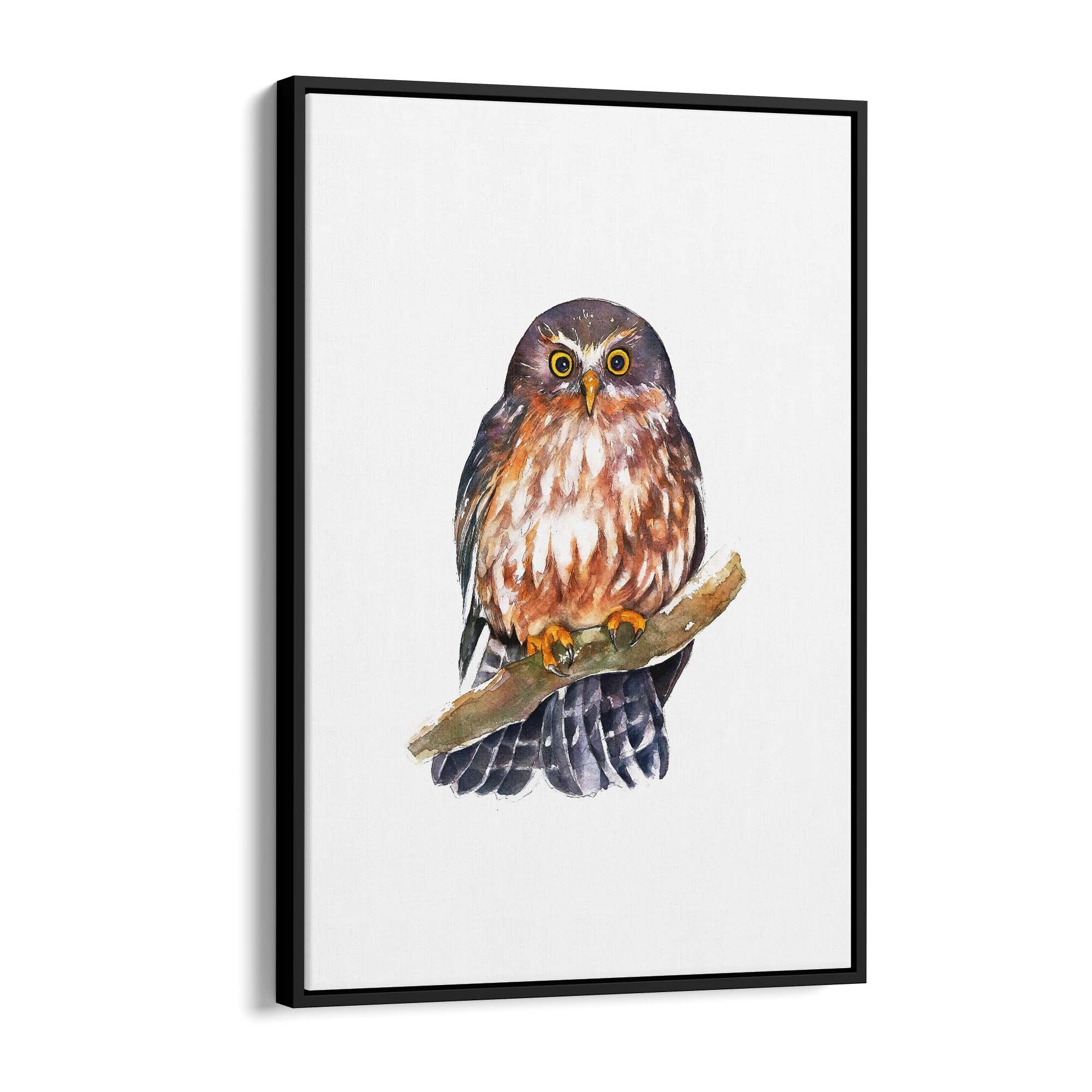 Watercolour Owl Painting Animal Nursery Wall Art - The Affordable Art Company