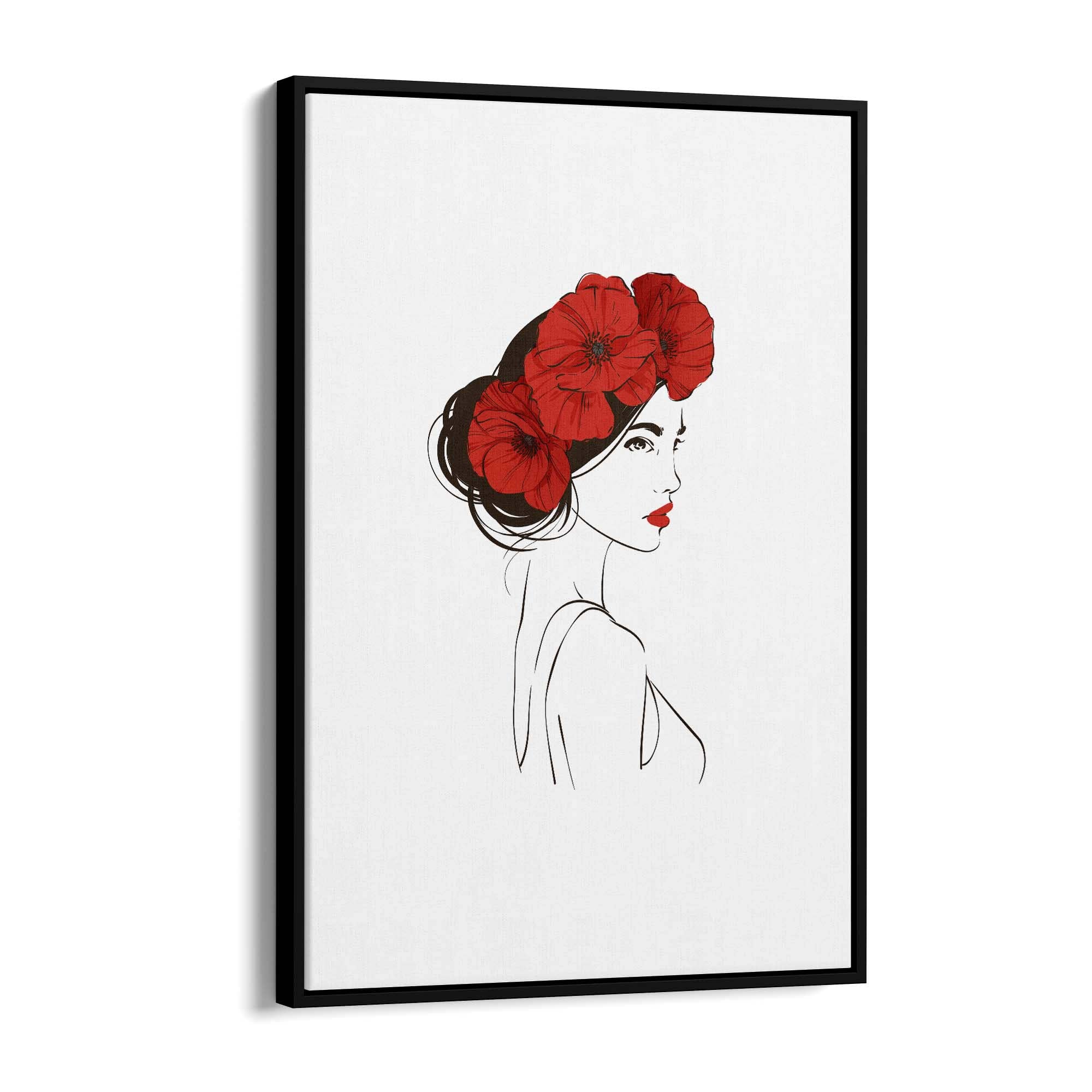 Cute Girl Minimal Fashion Bedroom Wall Art #1 - The Affordable Art Company