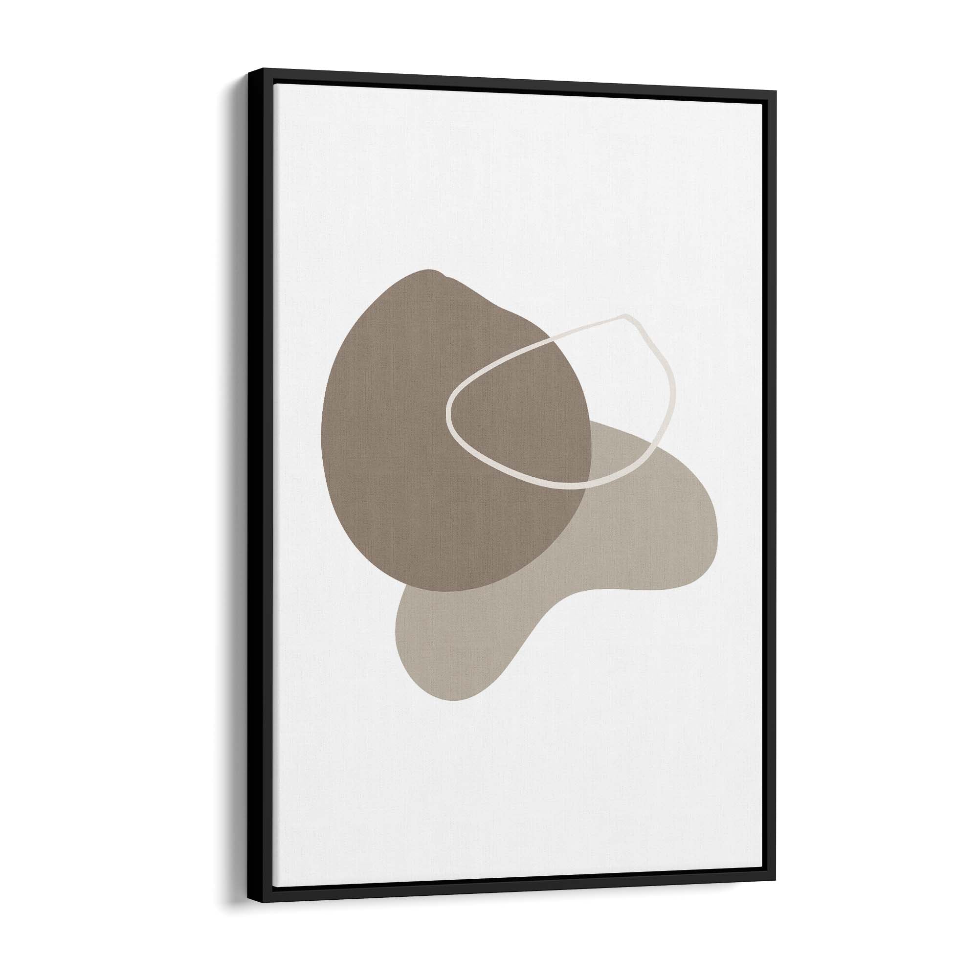 Minimal Black & White Shapes Abstract Wall Art #6 - The Affordable Art Company