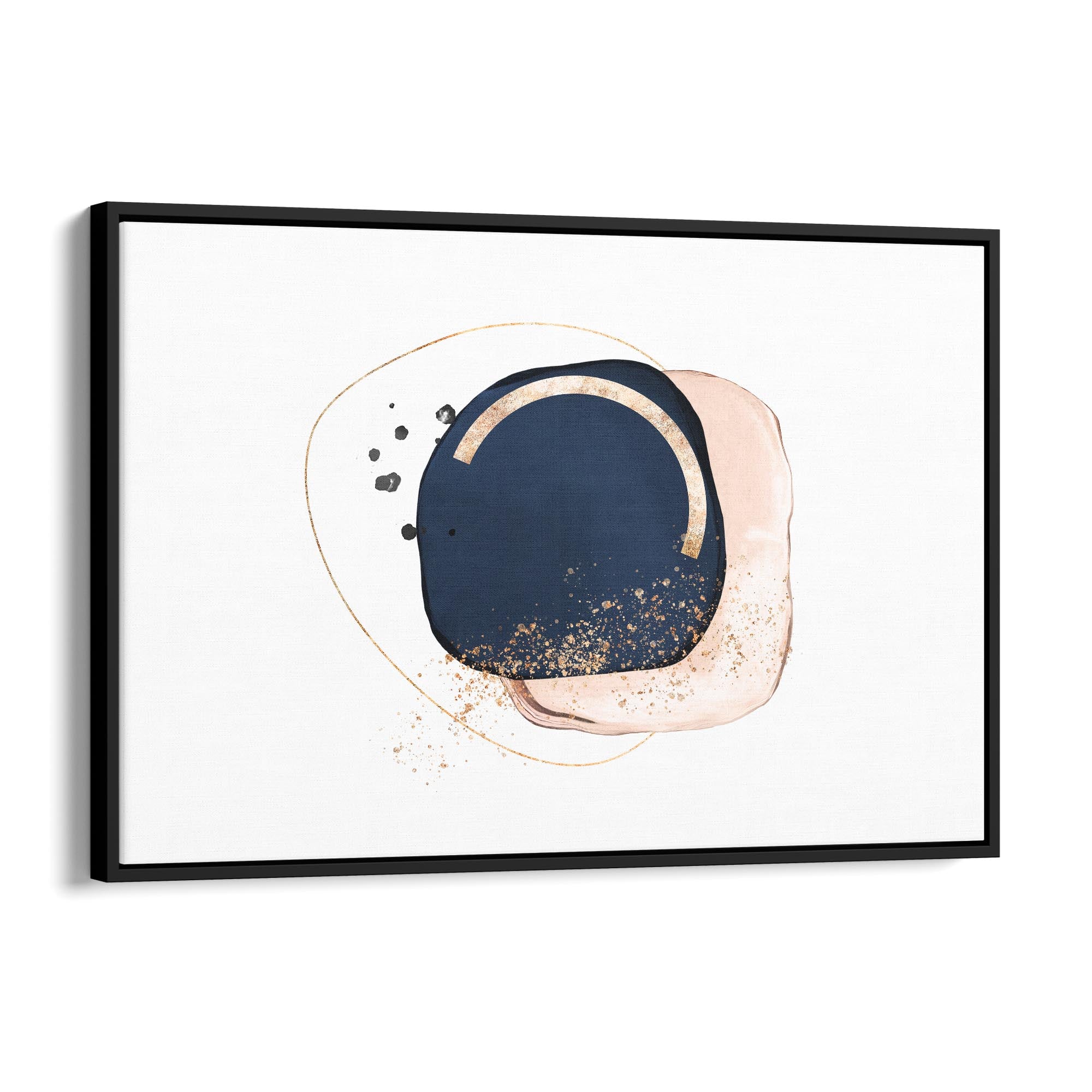 Abstract Wall Art Print - Pink & Gold