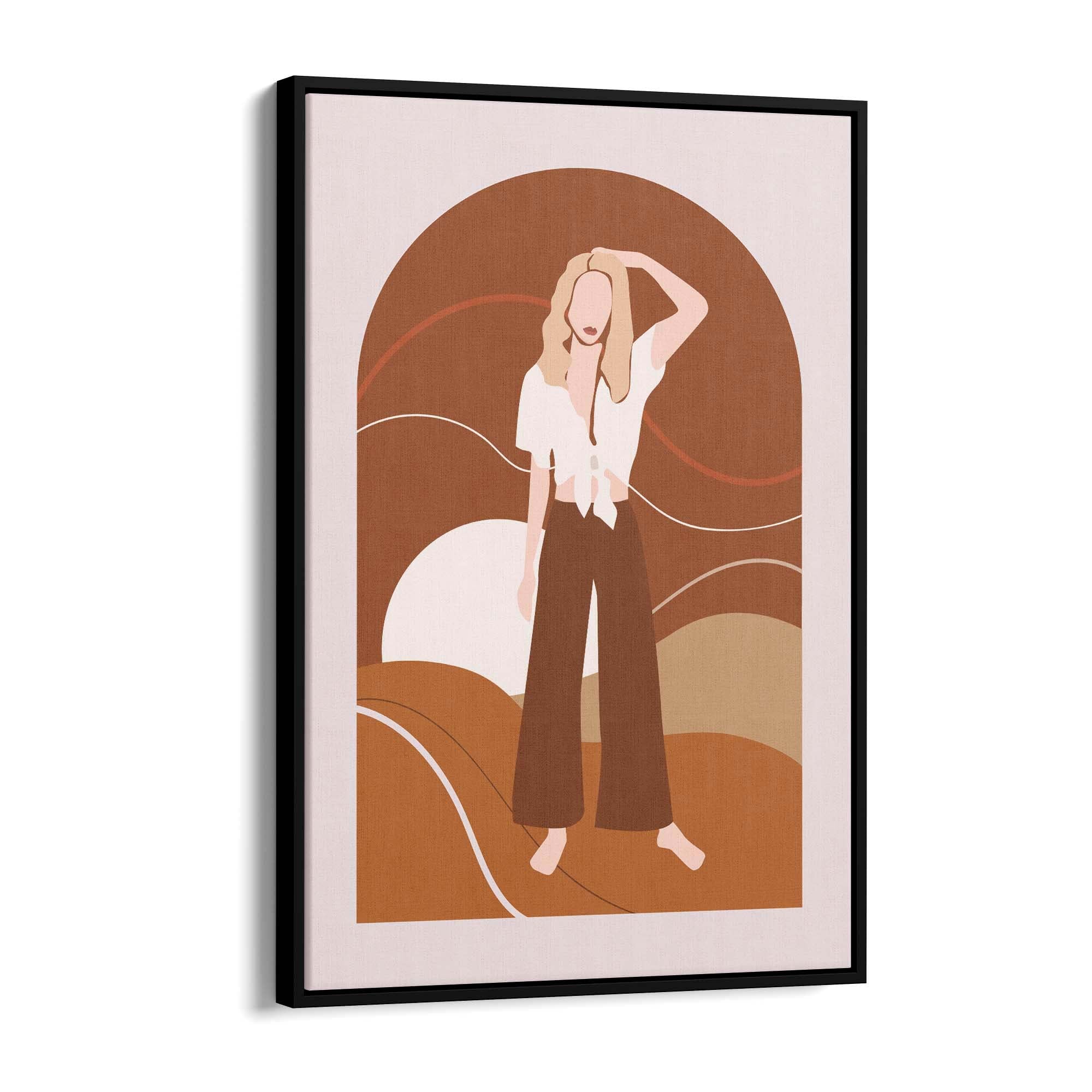 Boho Chic Fashion Girl Retro Bedroom Wall Art #2 - The Affordable Art Company