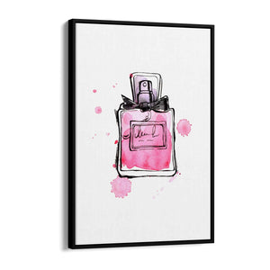 Pink Floral Perfume Bottle Fashion Flowers Wall Art #5 - The Affordable Art Company