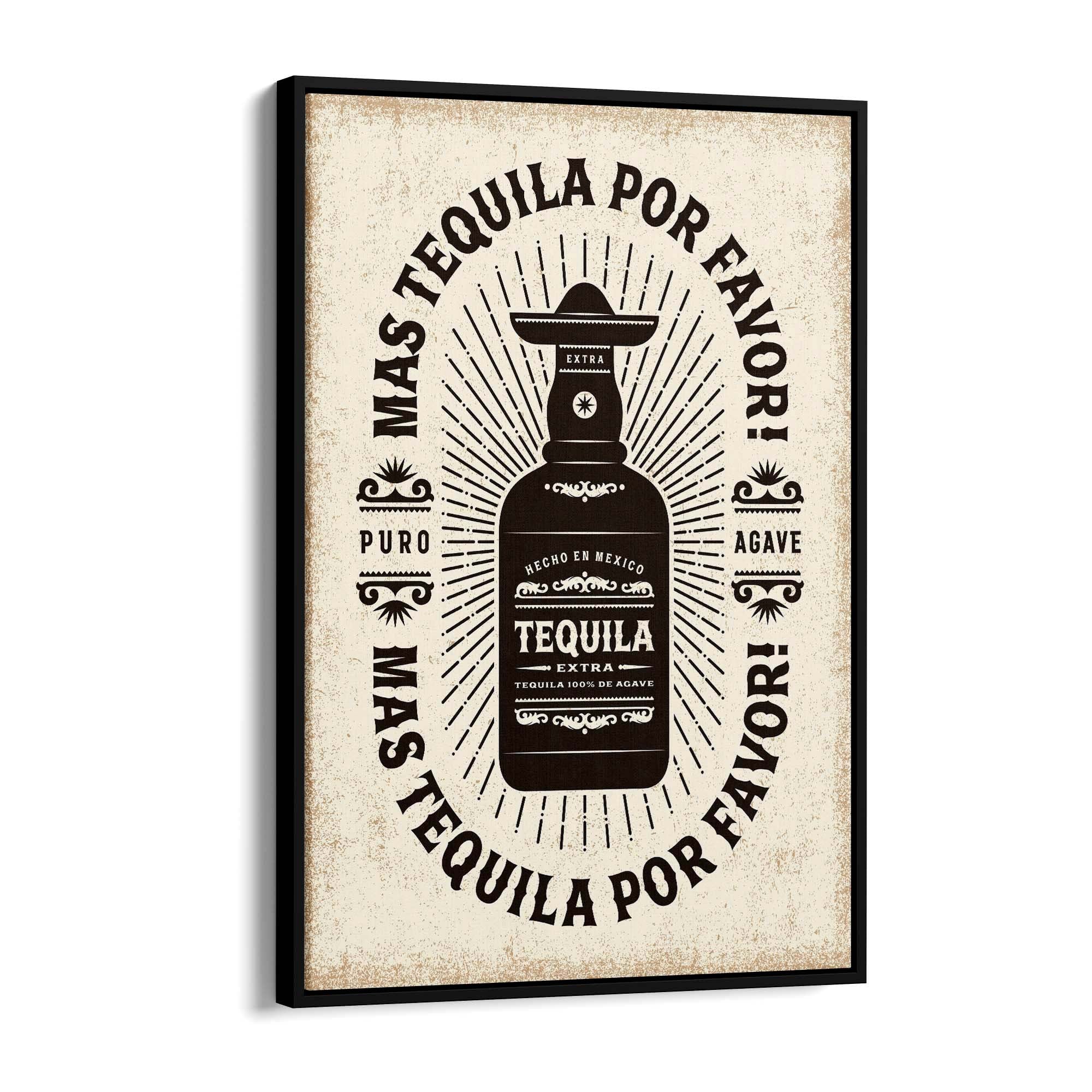 Tequila Vintage Advert Bar Pub Hotel Wall Art - The Affordable Art Company
