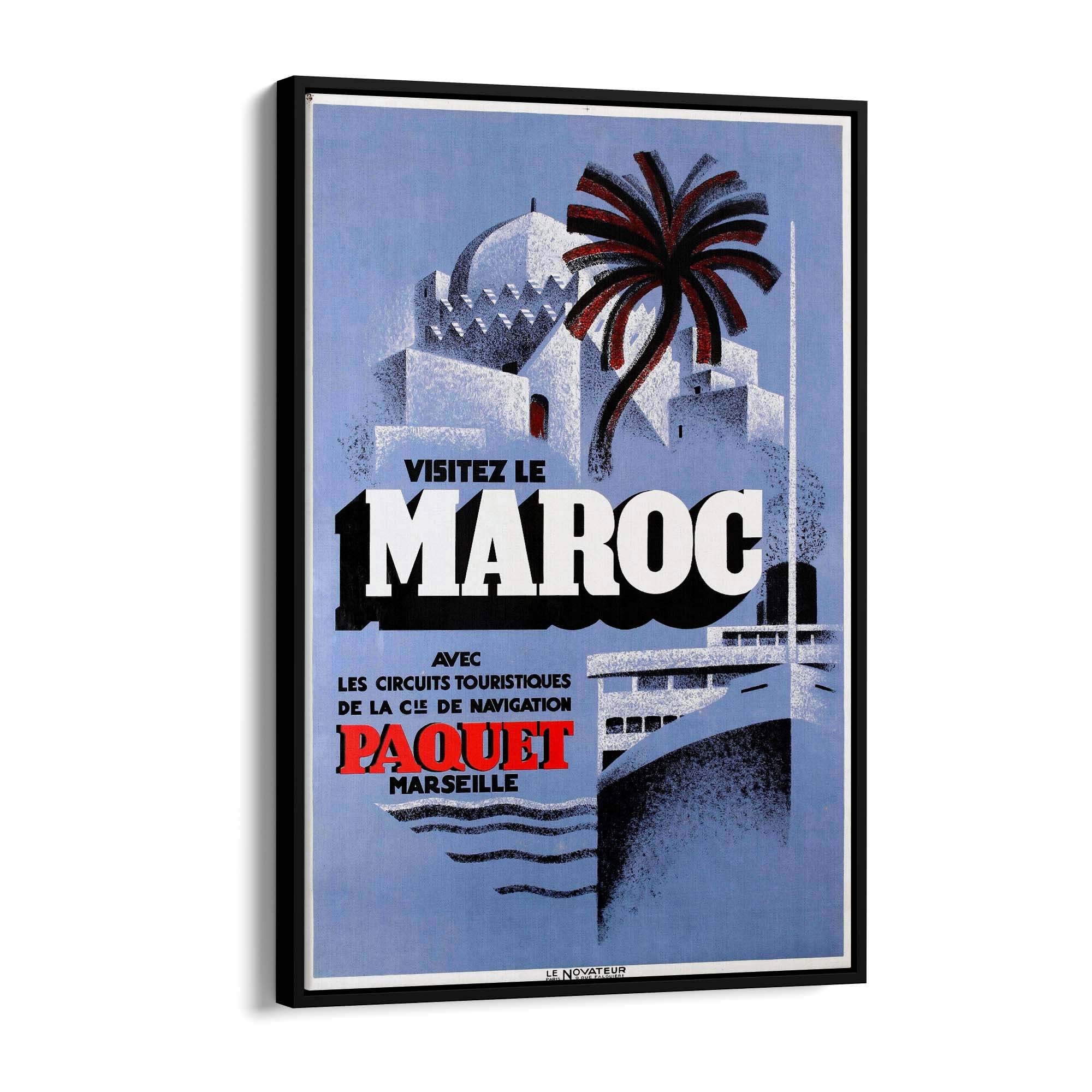 Maroc (Morocco) Vintage Travel Advert Wall Art - The Affordable Art Company