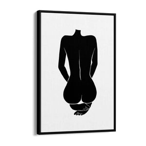 Abstract Nude Woman Artwork Minimal Wall Art - The Affordable Art Company