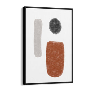 Modern Abstract Shape Minimal Retro Wall Art #1 - The Affordable Art Company