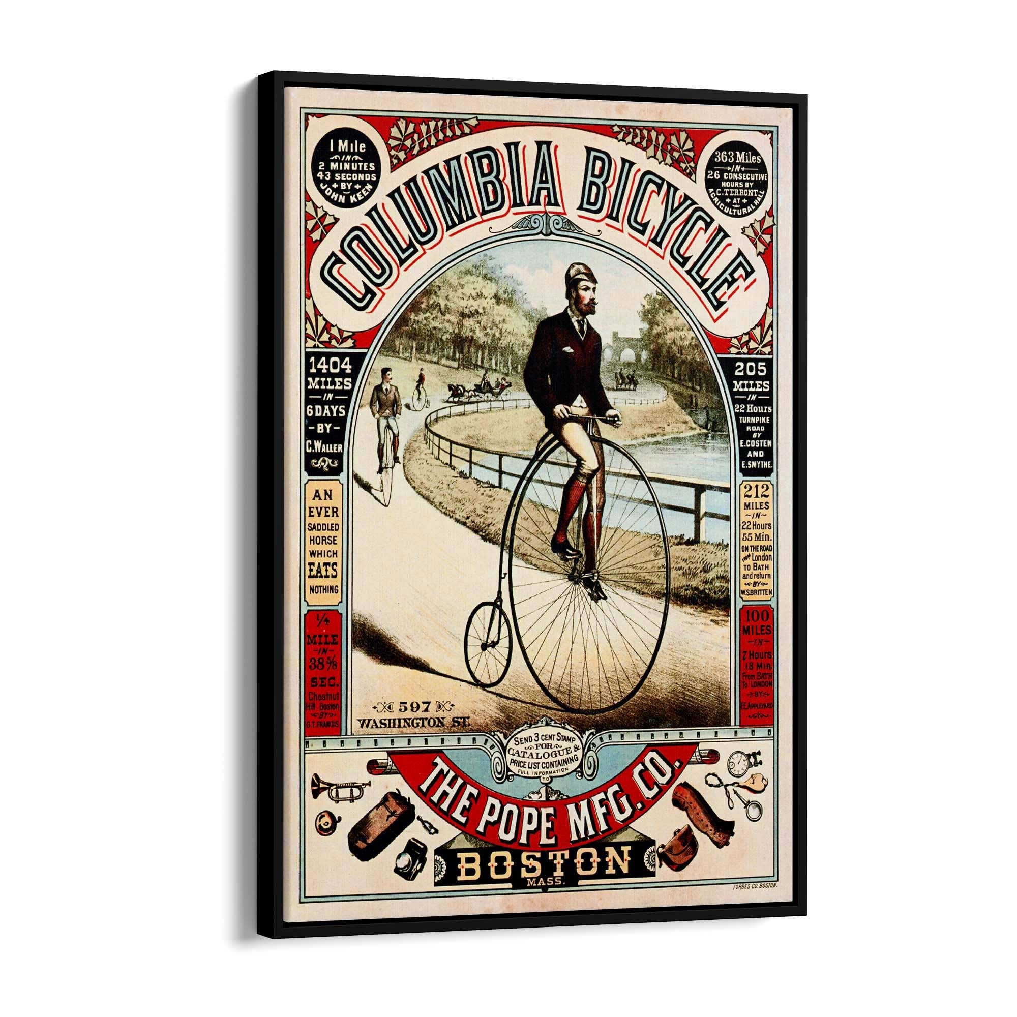 Columbia Bicycle Vintage Advert Cycling Wall Art The Affordable