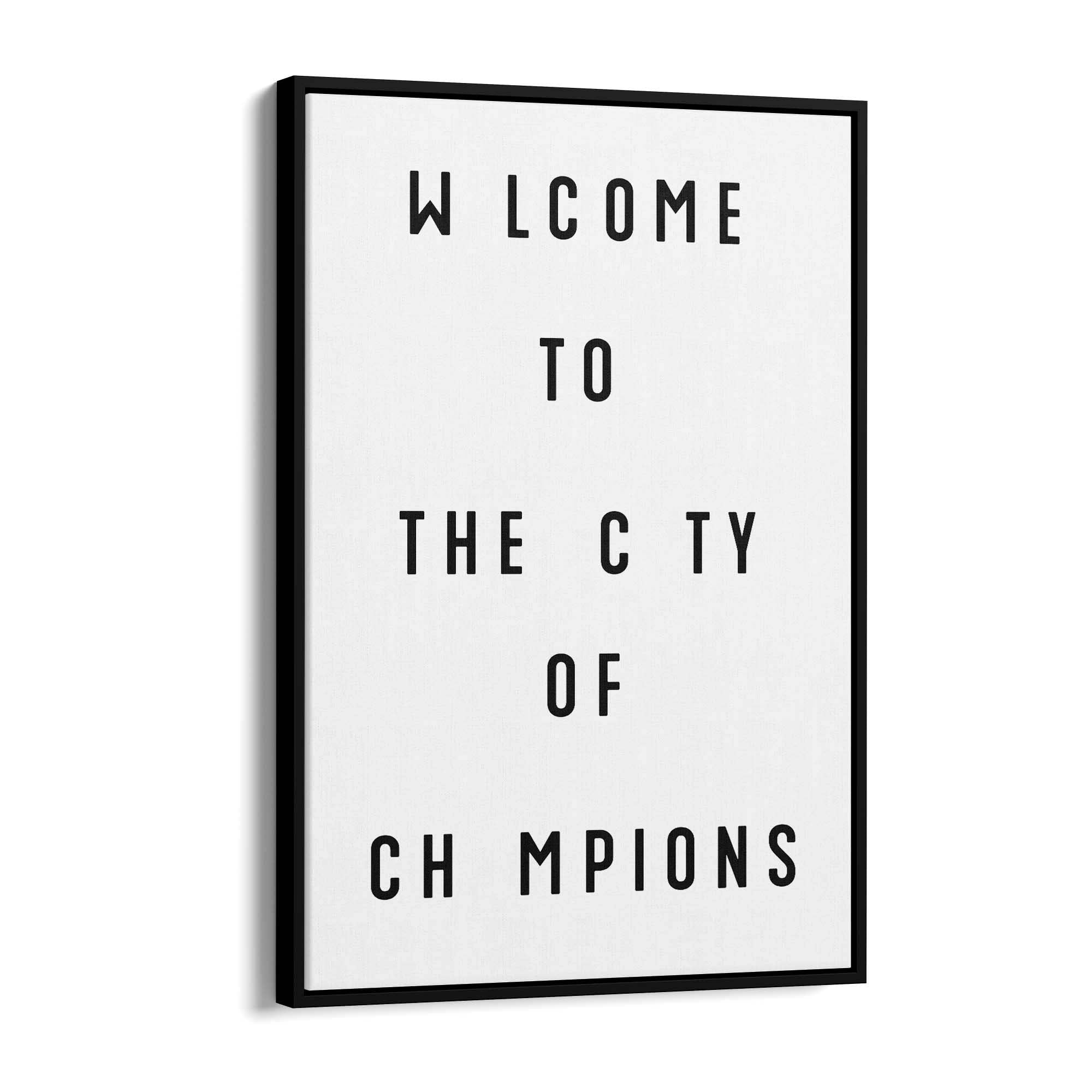 City of Champions Minimal Travel Trendy Wall Art - The Affordable Art Company