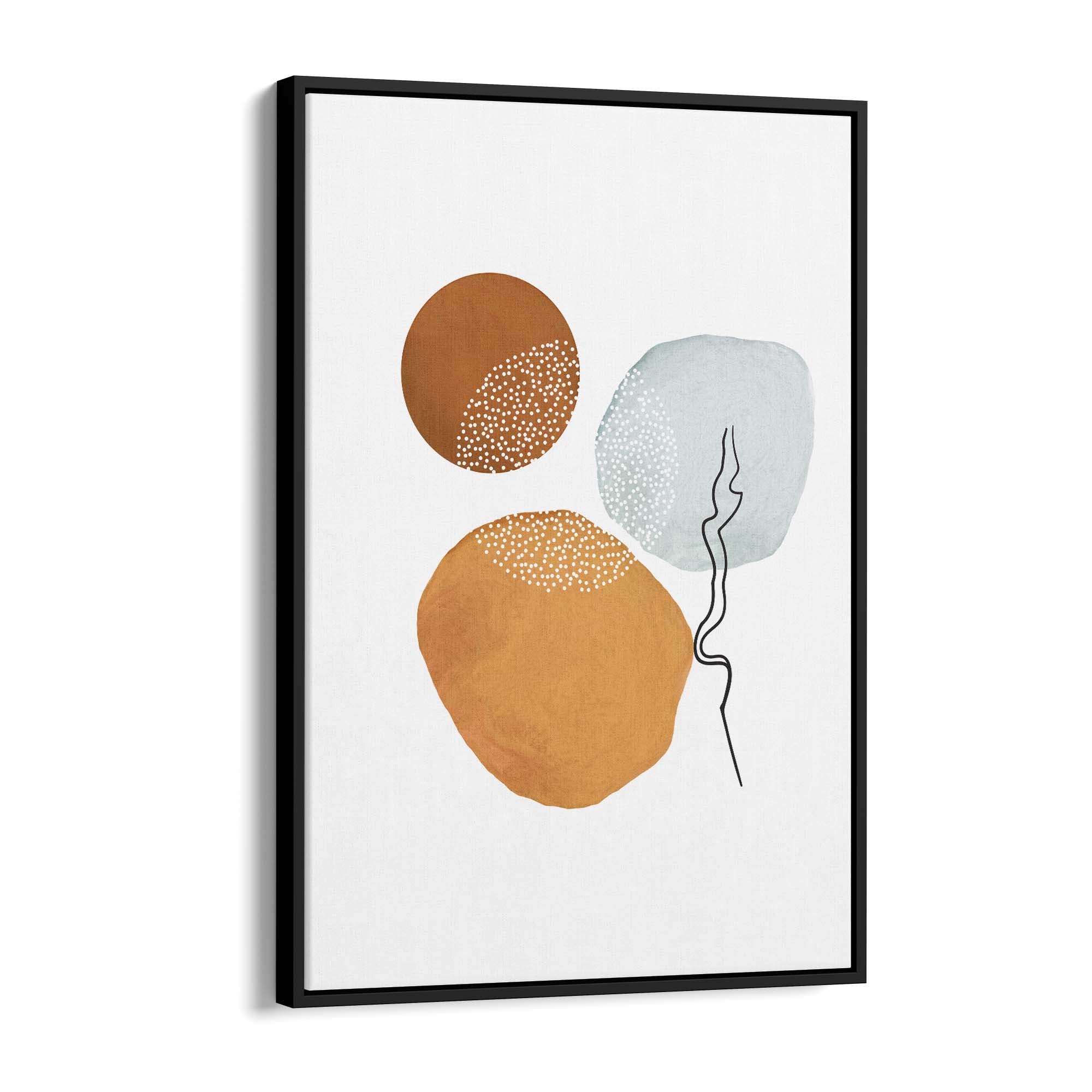 Wall Print - Abstract Bronze & White Art