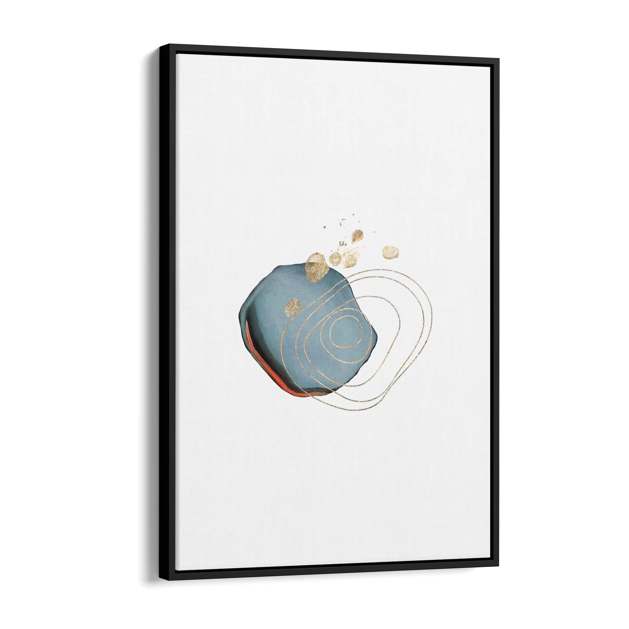 Abstract Wall Art - Metalic Gold Rings 