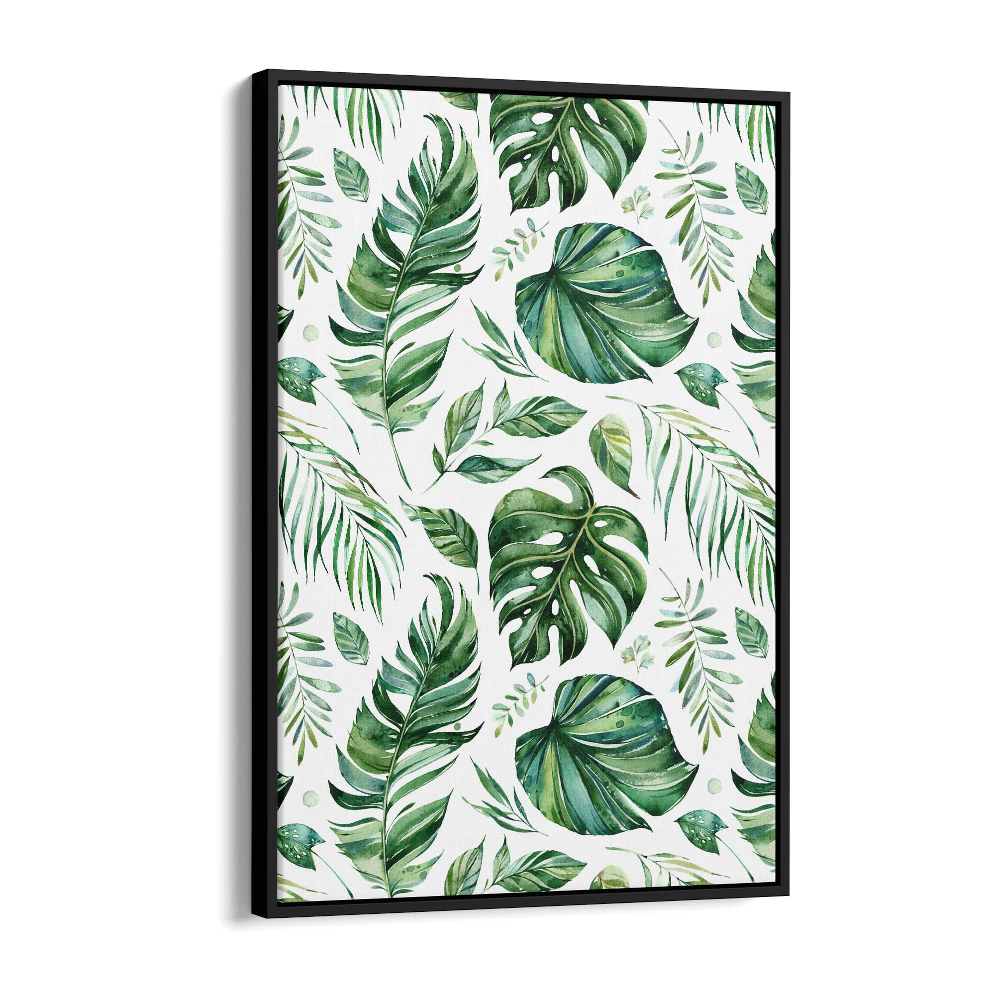 Tropical Leaf Pattern Green Plant Leaves Wall Art #3 - The Affordable Art Company