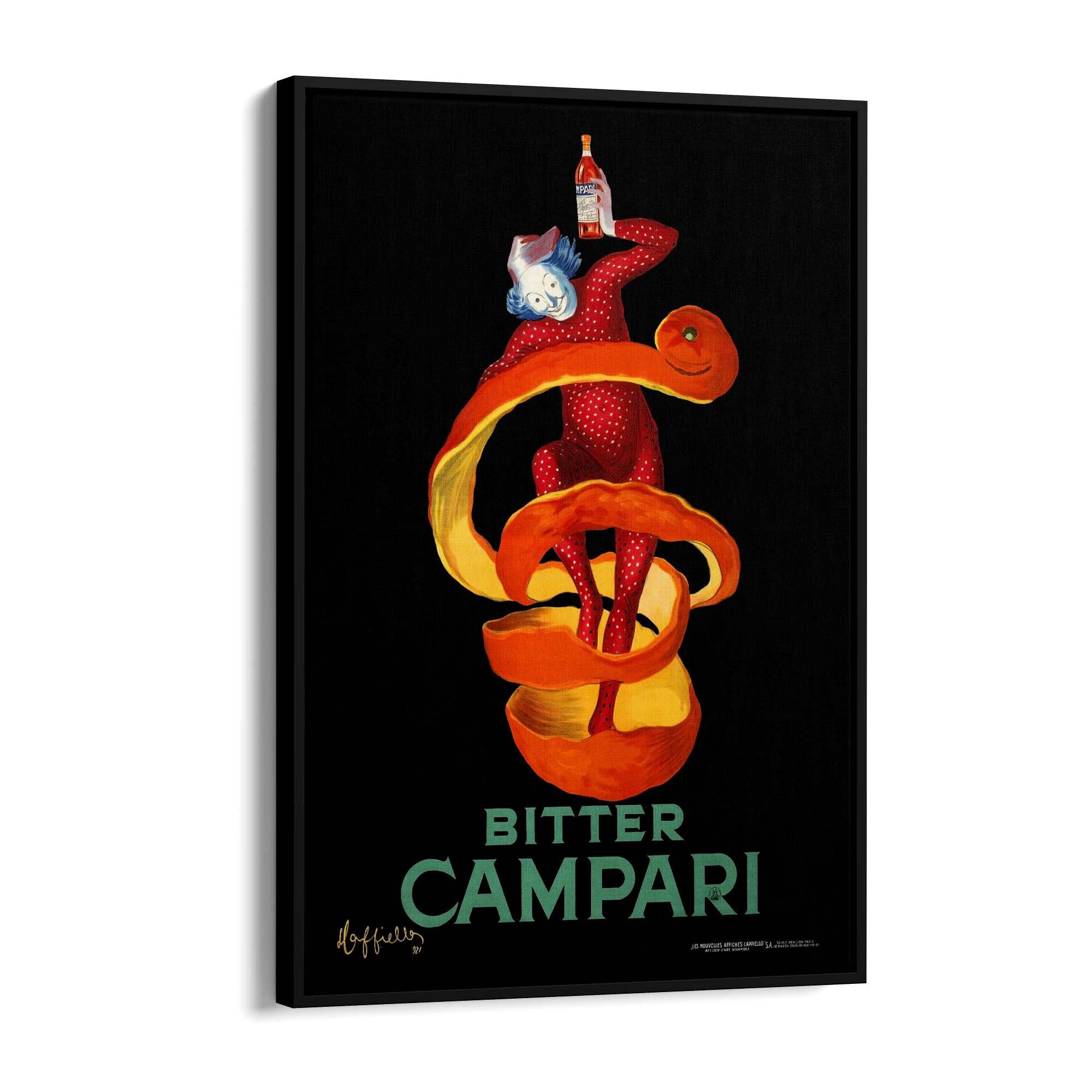 Vintage Campari Orange Peel Cafe Advert Wall Art - The Affordable Art Company