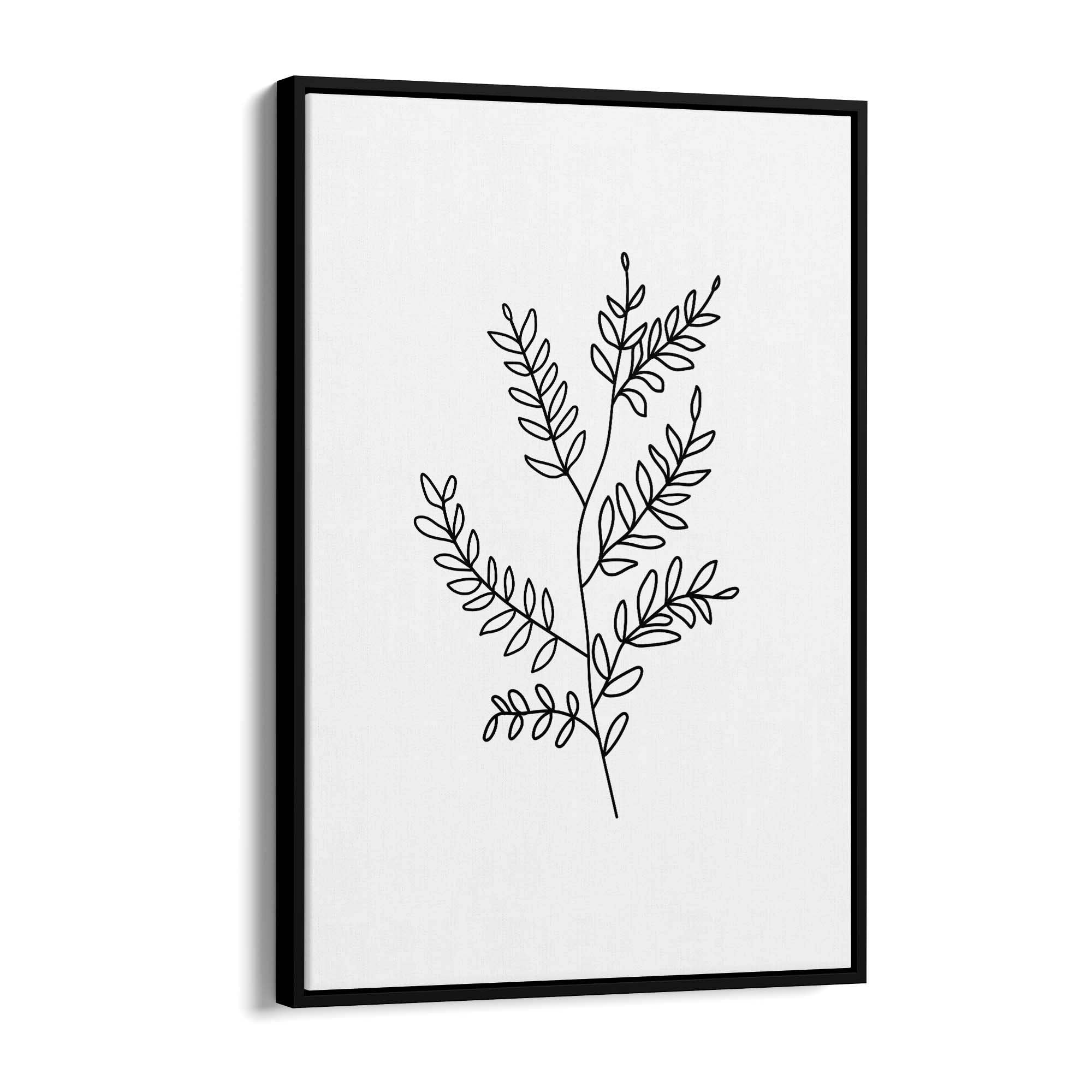 Twig Line Drawing Minimal Plant Wall Art - The Affordable Art Company