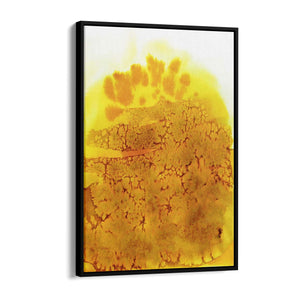 Orange Abstract Ink Painting Minimal Wall Art - The Affordable Art Company