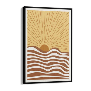 A New Day Sunset Minimal Abstract Wall Art - The Affordable Art Company