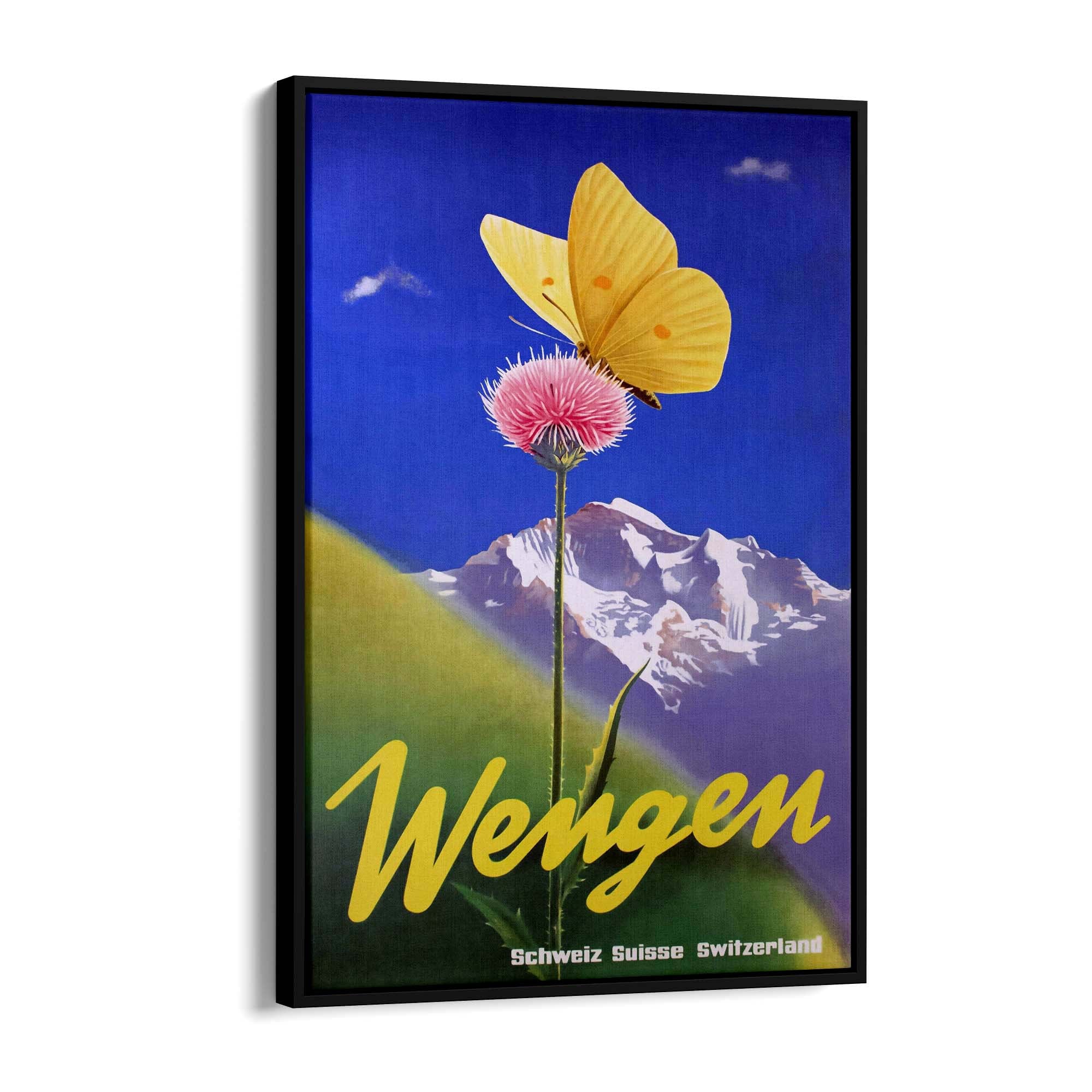 Wengen Switzerland Vintage Travel Advert Wall Art - The Affordable Art Company