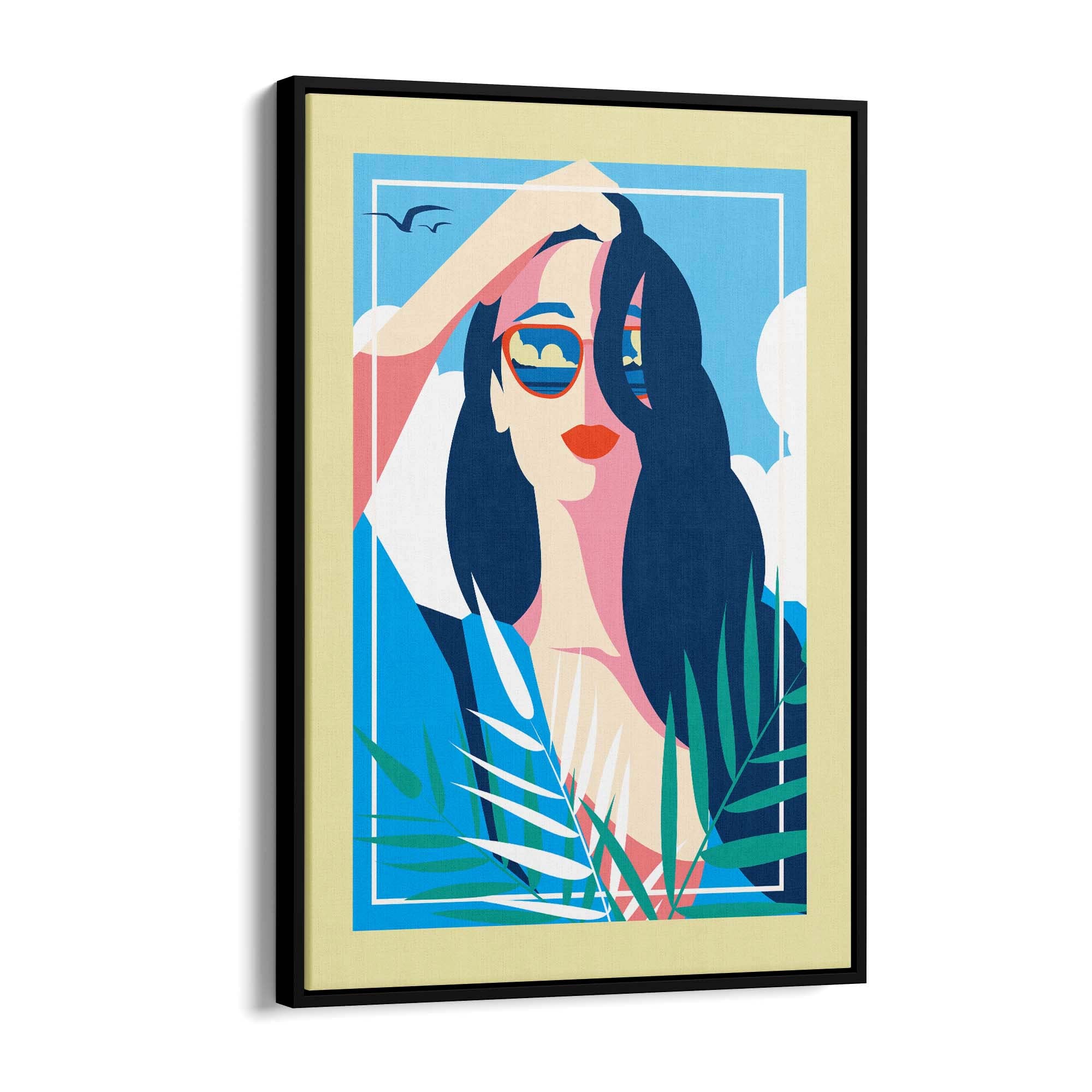 Retro Summer Girl Fashion Wall Art #2 - The Affordable Art Company