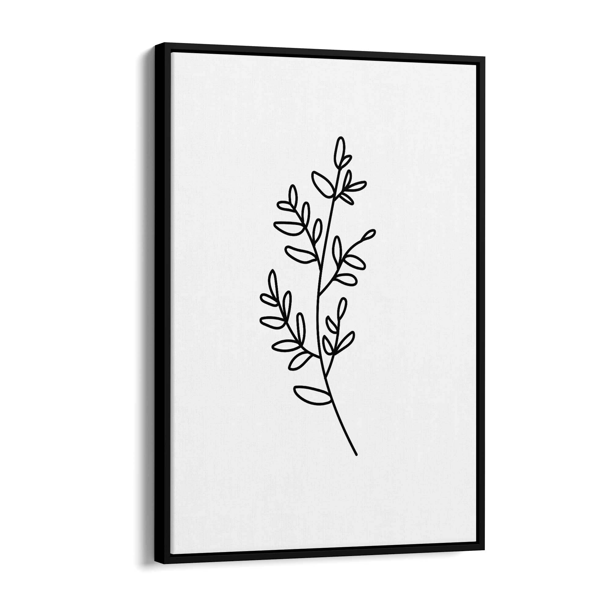 Minimal Branch Line Drawing Plant Nature Wall Art #3 - The Affordable Art Company