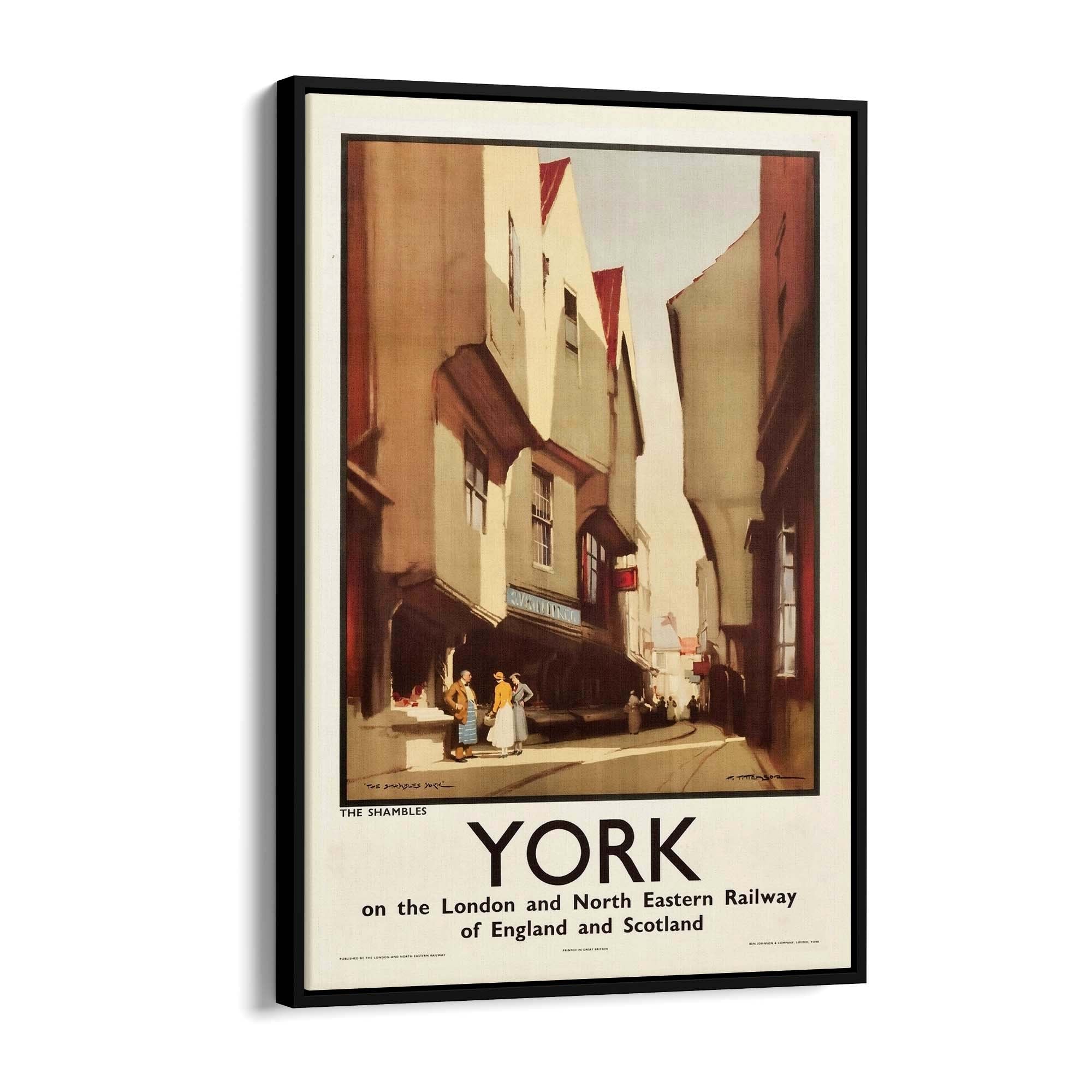 The Shambles York Vintage Travel Advert Wall Art - The Affordable Art Company