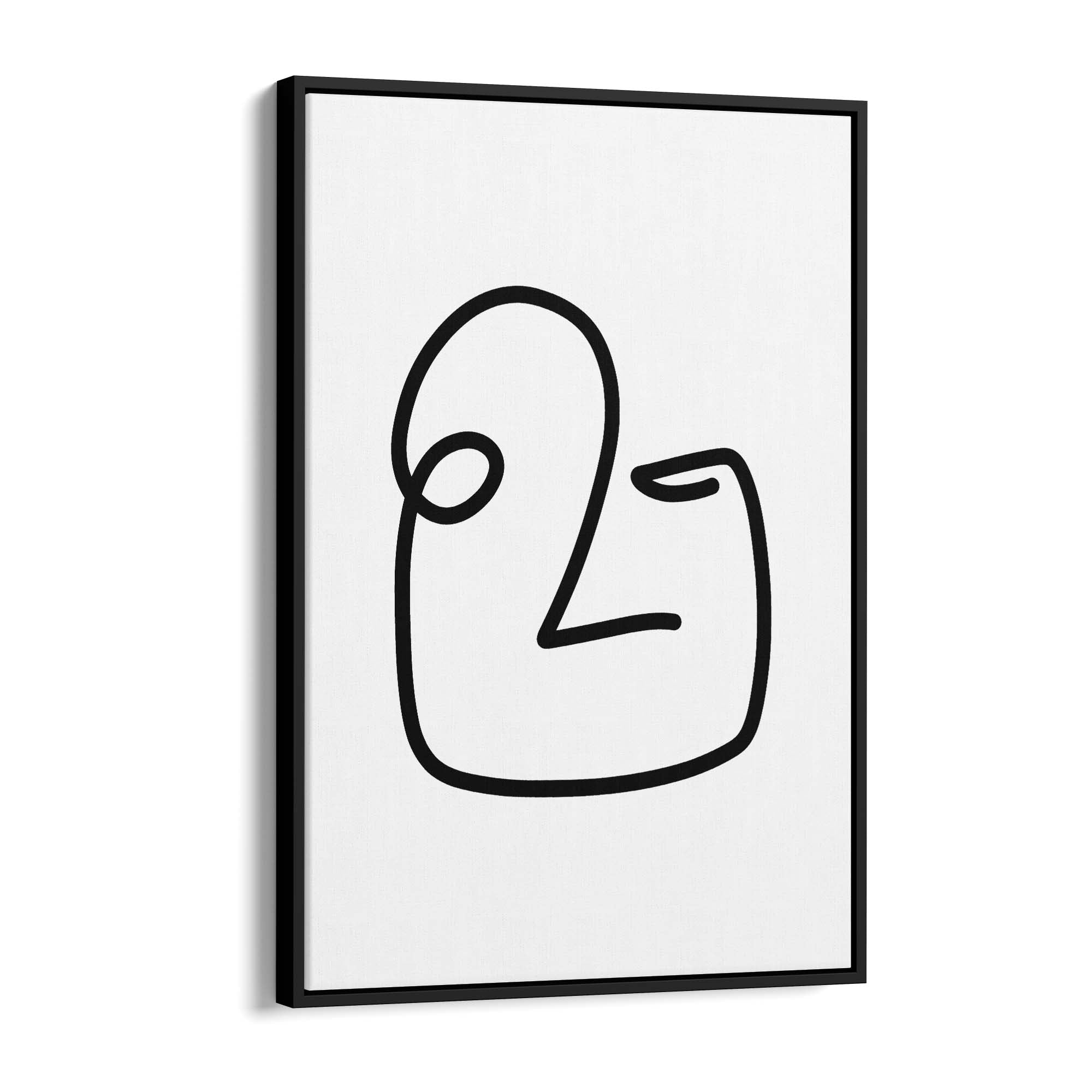 Minimal Abstract Line Face Modern Wall Art #1 - The Affordable Art Company