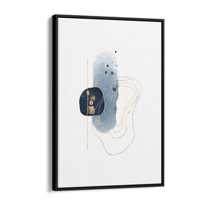 Blue Abstract Painting Minimal Modern Wall Art #3 - The Affordable Art Company