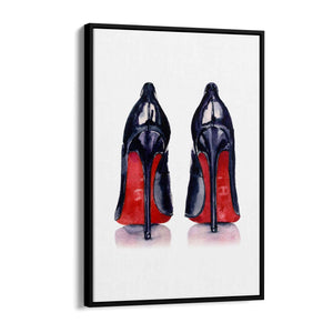 Cute Black Heels Fashion Girls Bedroom Wall Art #1 - The Affordable Art Company