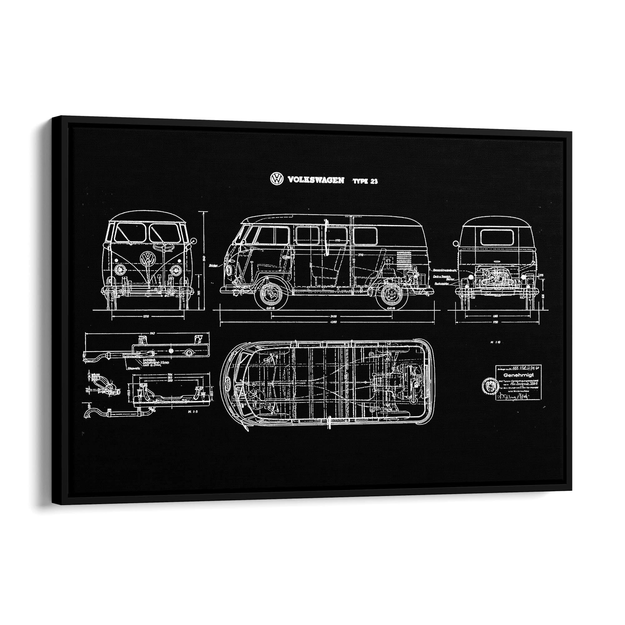 Vintage Volkswagen Camper Patent Wall Art #1 - The Affordable Art Company