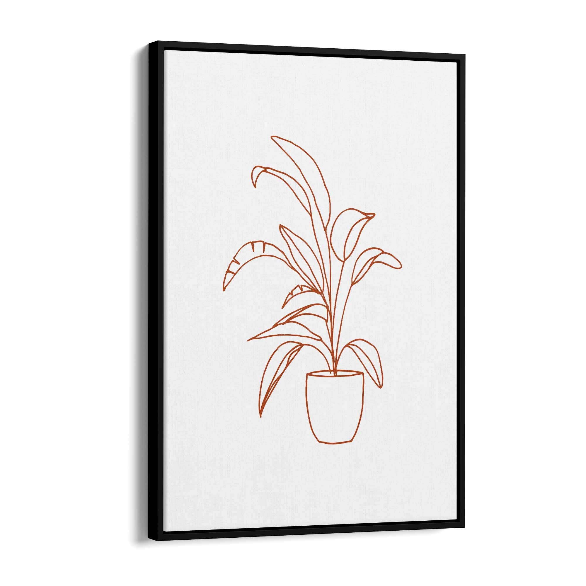 Abstract House Plant Minimal Living Room Wall Art #24 - The Affordable Art Company